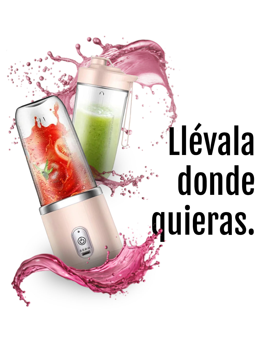 Licuadora portátil eléctrica de frutas – Mini exprimidora personal
