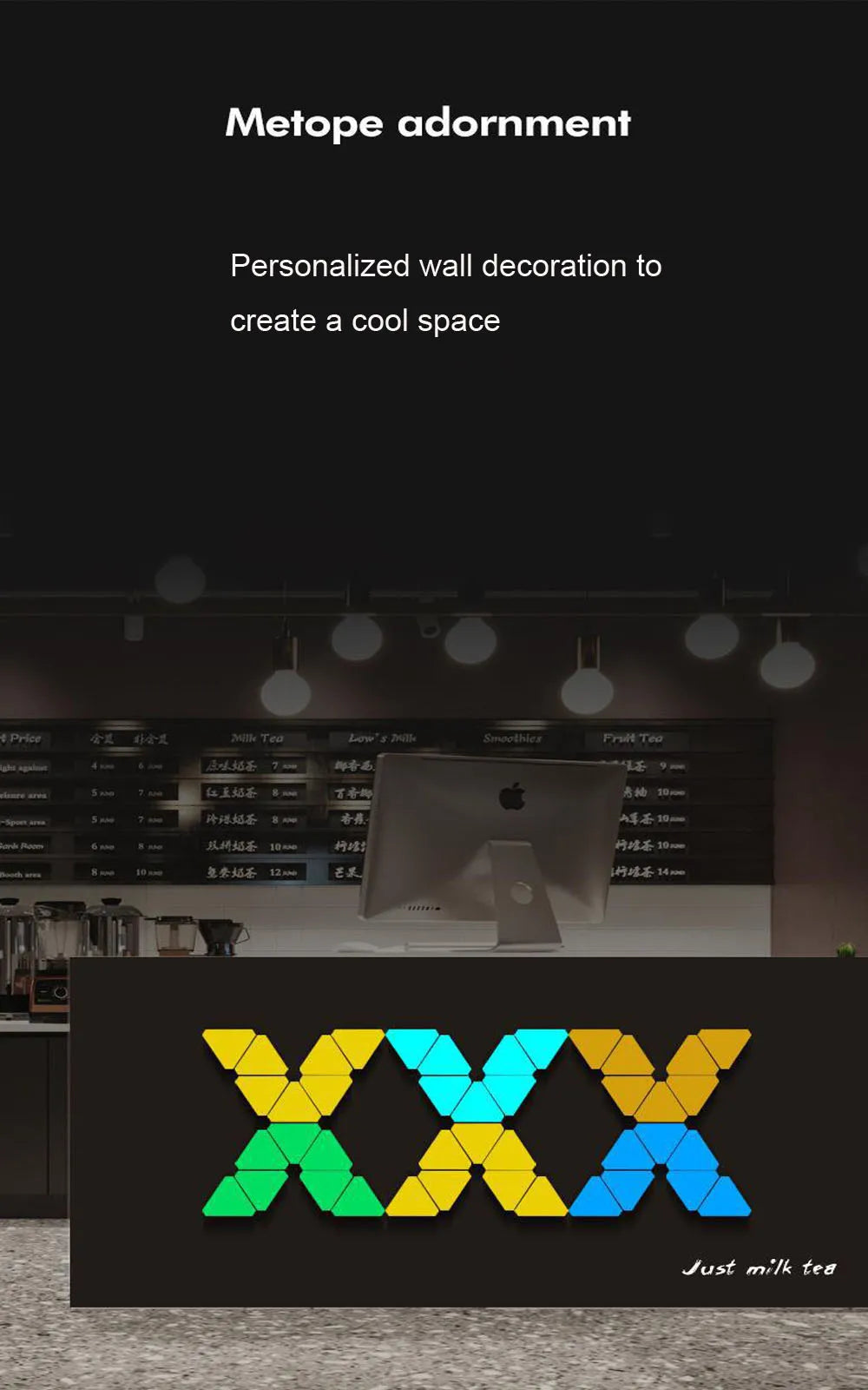 Lámpara Cuántica LED RGB de Pared