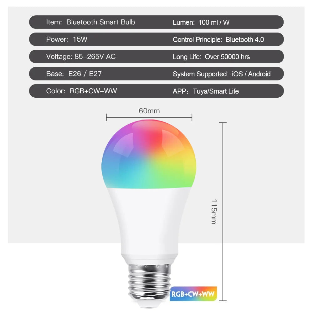Bombilla LED Inteligente RGB Bluetooth