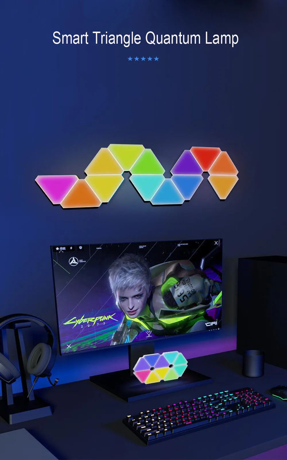 Lámpara Cuántica LED RGB de Pared