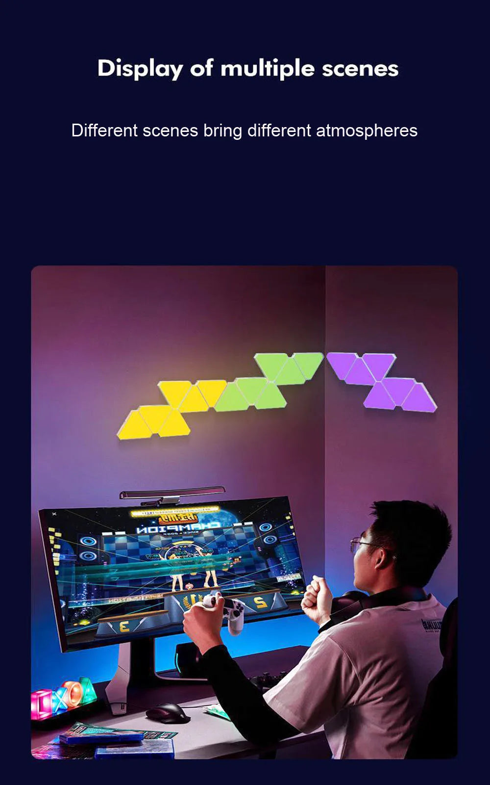 Lámpara Cuántica LED RGB de Pared